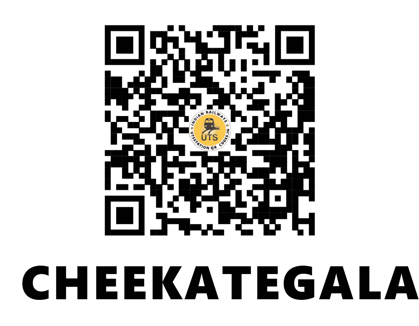 UTS QR Code for CHEEKATEGALAPALEM - CEM (SC - ANDHRA PRADESH)